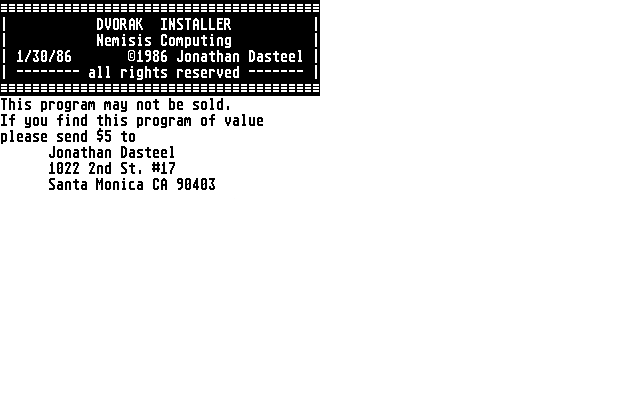 Dvorak Installer — screenshot 1